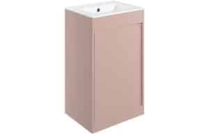 Elements 510mm Floor Standing Unit Inc. Basin - Matt Antique Rose