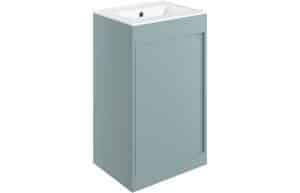 Elements 510mm Floor Standing Unit Inc. Basin - Matt Sea Green