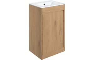 Elements 510mm Floor Standing Unit Inc. Basin - Seville Oak