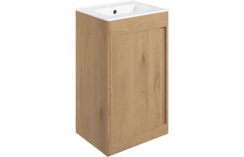 Elements 510mm Floor Standing Unit Inc. Basin - Seville Oak