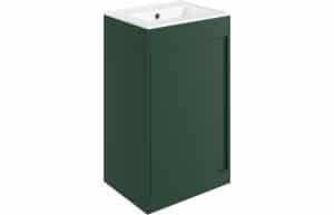 Elements 510mm Floor Standing Unit Inc. Basin - Matt Conifer Green