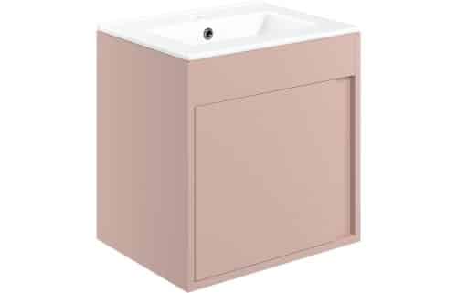 Elements 510mm Wall Hung Unit Inc. Basin - Matt Antique Rose