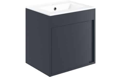 Elements 510mm Wall Hung Unit Inc. Basin - Matt Indigo Blue