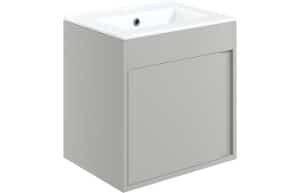 Elements 510mm Wall Hung Unit Inc. Basin - Matt Light Grey