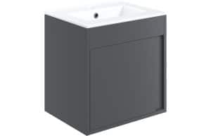 Elements 510mm Wall Hung Unit Inc. Basin - Matt Graphite Grey