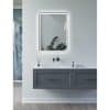 Kota 600mm Rectangle Front-Lit LED Mirror - Matt Black - Image 3