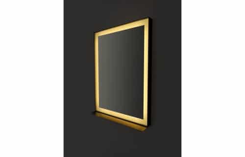 Lecco 800x600mm Front-Lit Rectangular Mirror - Black