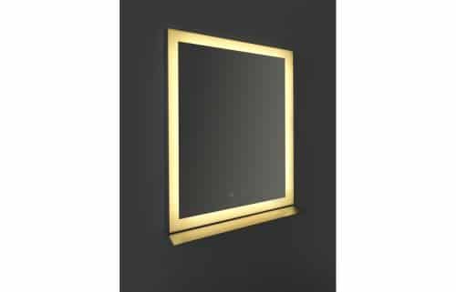 Lecco 800x600mm Front-Lit Rectangular Mirror - Chrome - Image 3