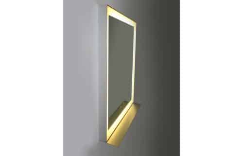 Lecco 800x600mm Front-Lit Rectangular Mirror - Chrome - Image 4