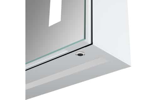 Sakura 500mm 1 Door Front-Lit LED Mirror Cabinet - Image 2