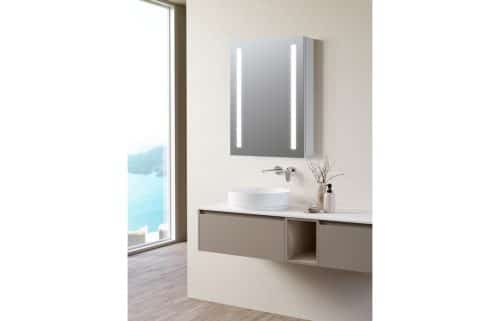 Sakura 500mm 1 Door Front-Lit LED Mirror Cabinet - Image 4