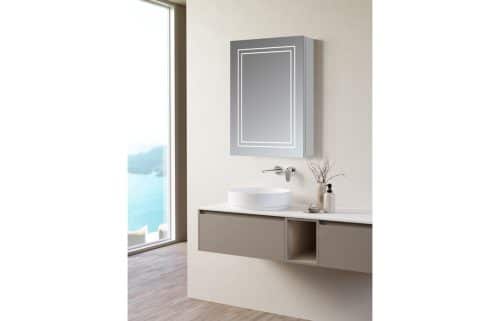 Suki 500mm 1 Door Front-Lit LED Mirror Cabinet - Image 3