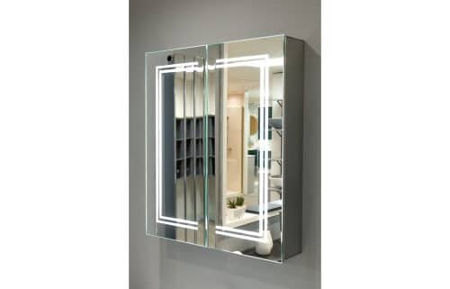 Suki 600mm 2 Door Front-Lit LED Mirror Cabinet - Image 3