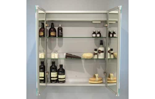 Suki 600mm 2 Door Front-Lit LED Mirror Cabinet - Image 4