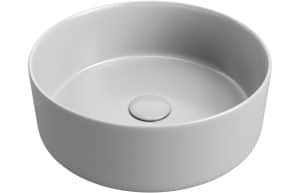 Luxey 355mm Ceramic Round Washbowl & Waste - Light Matt Grey