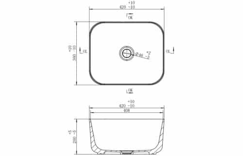 Bain Deep 420mm Washbowl - Image 5