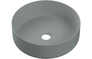 Luxey 355mm Ceramic Round Washbowl & Waste - Matt Grey