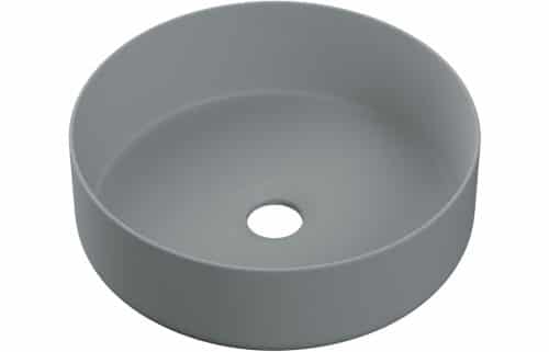 Luxey 355mm Ceramic Round Washbowl & Waste - Matt Grey