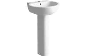 Mimosa 535x490mm 1TH Basin & Full Pedestal