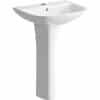 Cedarwood 560x450mm 1TH Basin & Full Pedestal (Boxed)