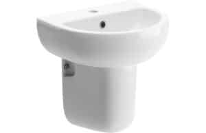 Tuscany 450x400mm 1TH Basin & Semi Pedestal