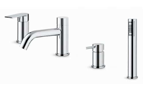 Vema Timea 4-Hole Deck Mounted Bath/Shower Mixer - Chrome