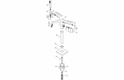 Berio Floor Standing Bath/Shower Mixer - Matt Black - Image 2