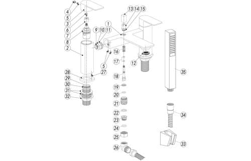 Bellona Bath/Shower Mixer - Image 2