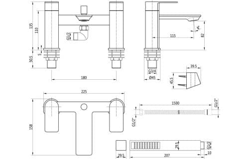 Bellona Bath/Shower Mixer - Image 3