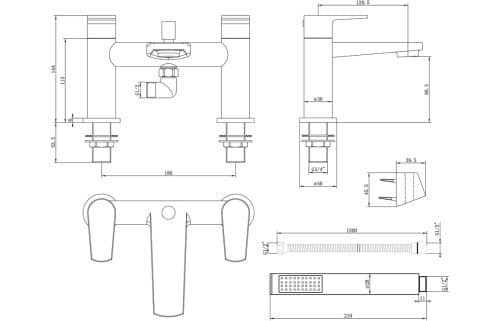 Cassini Bath Shower Mixer - Image 3