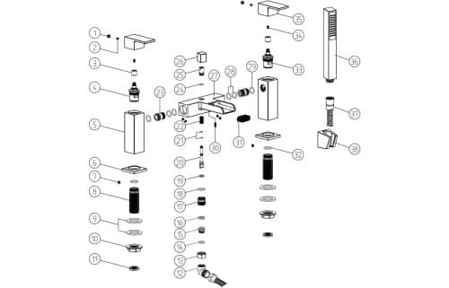 Marne Bath/Shower Mixer - Image 2