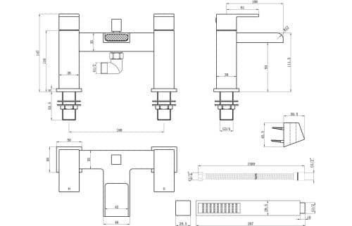 Marne Bath/Shower Mixer - Image 3