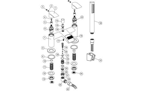 Reims Bath Shower Mixer - Image 2