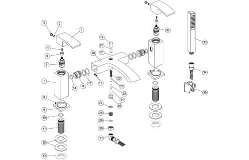 Corsica Bath/Shower Mixer - Image 2