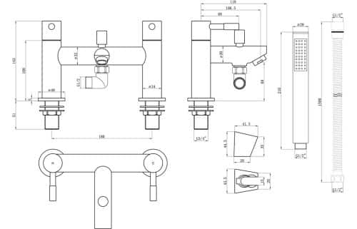 Sopra Bath Shower Mixer - Image 3