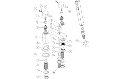 Toulon Bath/Shower Mixer - Image 2