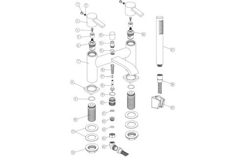 Forio Bath Shower Mixer - Image 2