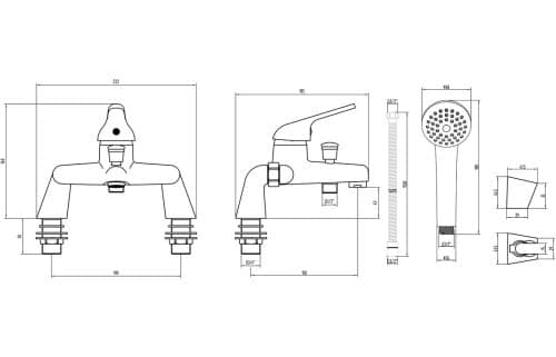 Nerola Bath/Shower Mixer - Image 3