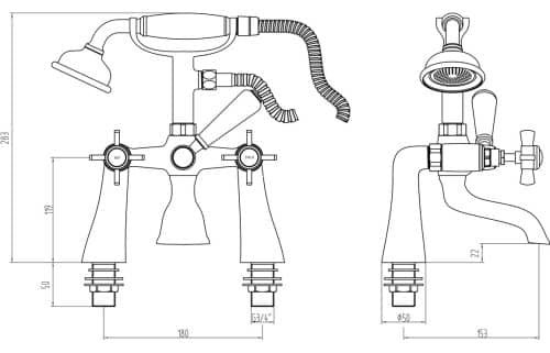 Bordon Bath/Shower Mixer - Image 3