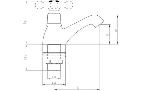 Salton Bath Pillar Taps - Image 3