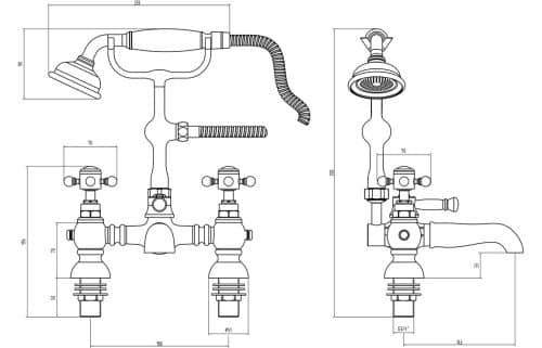 Tadlow Bath/Shower Mixer w/Shower Kit - Image 3