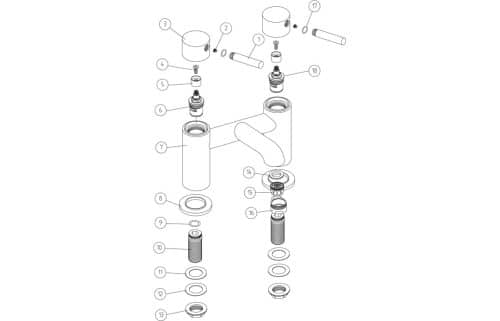 Pescara Bath Filler - Brushed Brass - Image 2