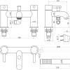 Pescara Bath Shower Mixer - Brushed Brass - Image 3