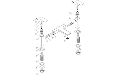 Berio Bath Filler - Brushed Brass - Image 2