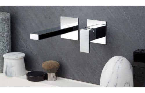 Vema Lys Wall Mounted Basin Mixer - Chrome - Image 2