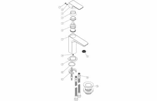 Berio Basin Mixer & Click Clack - Chrome - Image 2