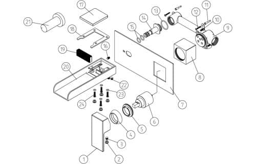 Marne Wall Mounted Basin Mixer - Image 2