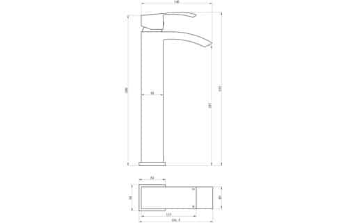 Corsica Tall Basin Mixer - Image 3