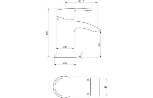 Vesso Cloakroom Basin Mixer - Image 3