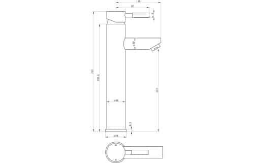 Sopra Tall Basin Mixer - Image 3